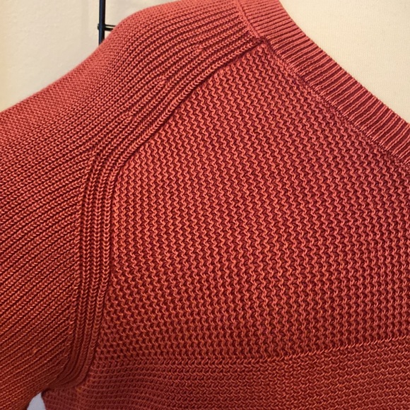 NWOT Lucky Brand Ribbed V-Neck Maroon Oversized Sweater Mens Size XL - Picture 6 of 7